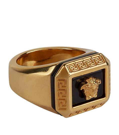 versace black and gold male ring|Versace gold chains for men.